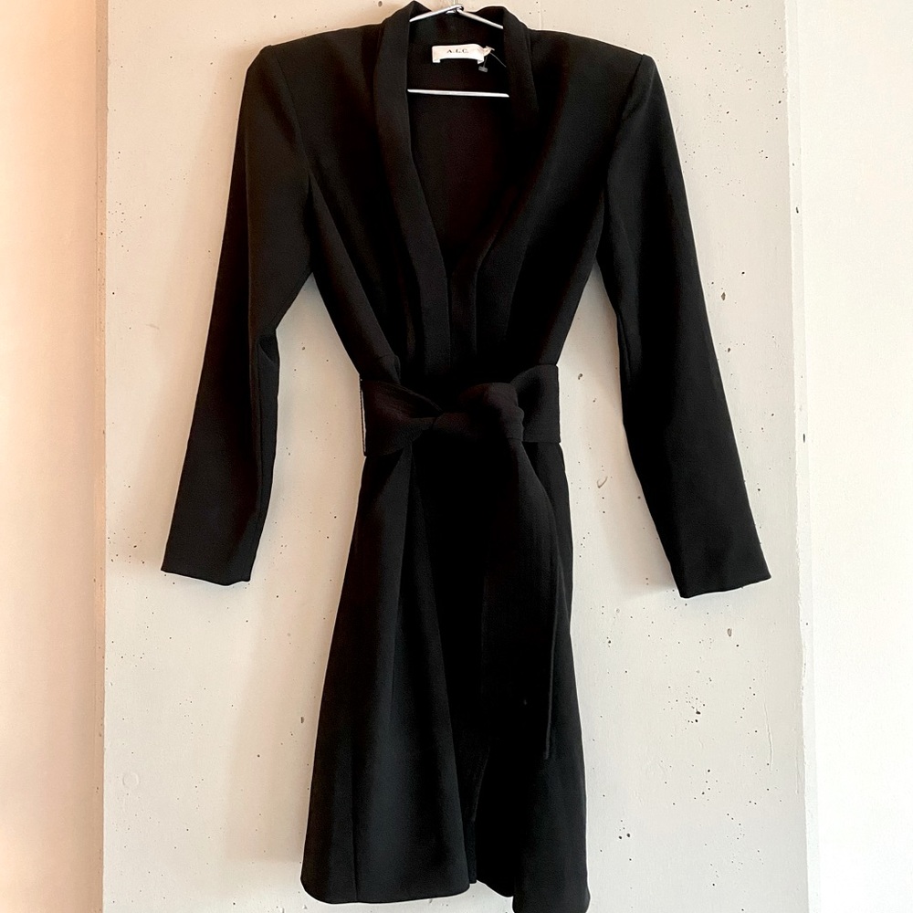 ALC Black Tie Belt Mini Dress Sz 2